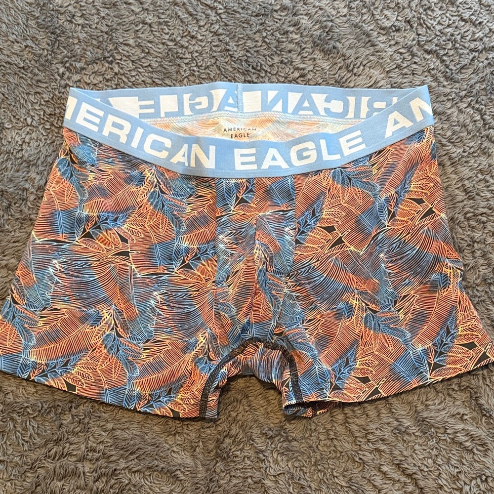 American Eagle Outfitters men's Orange and Blue Athletic boxer Shorts